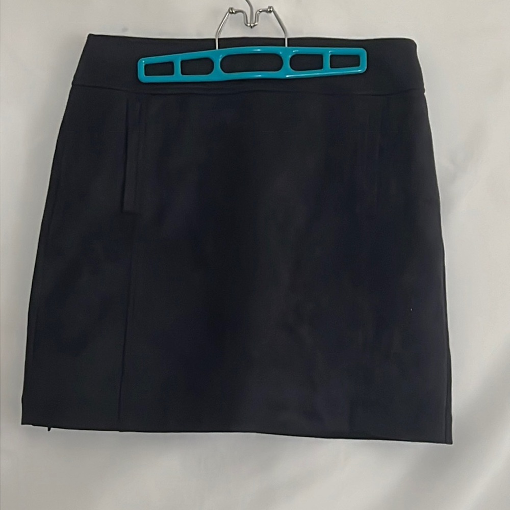 “Back in Blue” Navy Blue Suede Skirt